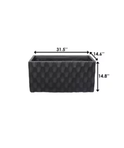 KANTE 31.5 in. L Rectangular Burnished Black Concrete/Fiberglass Indoor Outdoor Elegant Retro Planter 11 KANTE 31.5 in. L Rectangular Burnished Black Concrete/Fiberglass Indoor Outdoor Elegant Retro Planter -Vigoro sales Store burnished black kante plant pots osf0203b c70221 44 1000