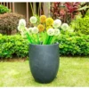 KANTE 21.7 in. H Round Charcoal Concrete/Fiberglass Indoor Outdoor Modern Tall Planter 2 KANTE 21.7 in. H Round Charcoal Concrete/Fiberglass Indoor Outdoor Modern Tall Planter -Vigoro sales Store charcoal kante plant pots osc0066a c60121 64 1000