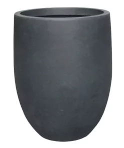 KANTE 21.7 in. H Round Charcoal Concrete/Fiberglass Indoor Outdoor Modern Tall Planter -Vigoro sales Store charcoal kante plant pots osc0066a c60121 c3 1000