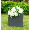 KANTE 12 in. H Square Charcoal Concrete/Fiberglass Indoor Outdoor Elegant Planter -Vigoro sales Store charcoal kante plant pots osf0001b c60121 64 1000