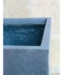 KANTE 24 in. H Square Charcoal Concrete/Fiberglass Indoor Outdoor Elegant Tall Planter -Vigoro sales Store charcoal kante plant pots osf0002b c60121 31 1000