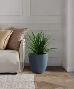 KANTE 9 in. H Charcoal Concrete and Fiberglass Round Bowl Planter, Outdoor Indoor Large Planters Pots with Drainage -Vigoro sales Store charcoal kante plant pots rc0050a c60121 44 1000