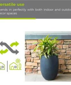 KANTE 21.7 in. Tall Charcoal Lightweight Concrete Round Outdoor Planter -Vigoro sales Store charcoal kante plant pots rc0066a c60121 44 1000