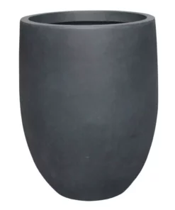 KANTE 21.7 in. Tall Charcoal Lightweight Concrete Round Outdoor Planter