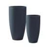 KANTE 31.4" and 23.6"H Charcoal Finish Concrete Tall Planters (Set of 2), Large Outdoor Indoor w/Drainage Hole & Rubber Plug -Vigoro sales Store charcoal kante plant pots rc0099ab c60121 64 1000