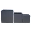 KANTE 16 in. Tall Charcoal Lightweight Concrete Square Modern Outdoor Planter (Set of 3) -Vigoro sales Store charcoal kante plant pots rf0001abc c60121 64 1000