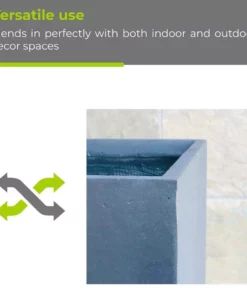 KANTE 26.8 in. Tall Charcoal Lightweight Concrete Modern Long and High Rectangle Planter -Vigoro sales Store charcoal kante plant pots rf0111a c60121 44 1000