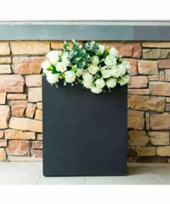 KANTE 26.8 in. Tall Charcoal Lightweight Concrete Modern Long and High Rectangle Planter -Vigoro sales Store charcoal kante plant pots rf0111a c60121 76 1000