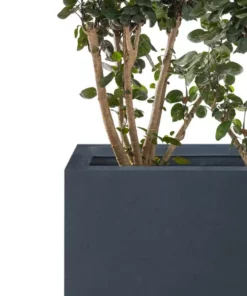 KANTE 23.6" and 19.4"L Rectangular Charcoal Finish Lightweight Concrete Long Planter w/ Drainage Hole Set of 2 Outdoor/Indoor -Vigoro sales Store charcoal kante plant pots rf0146sa c60121 4f 1000