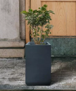 KANTE 27.6 in. H Square Charcoal Concrete and Fiberglass Tall Planter Outdoor Indoor Lightweight Plant Pots -Vigoro sales Store charcoal kante plant pots rf0222c c60121 4f 1000