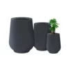 KANTE 26.5 in., 20 in. & 13.1 in. H Round Charcoal Concrete Tall Planters (Set of 3), Outdoor Indoor Large with Drainage Holes -Vigoro sales Store charcoal kante plant pots rf2015023abc c60121 64 1000