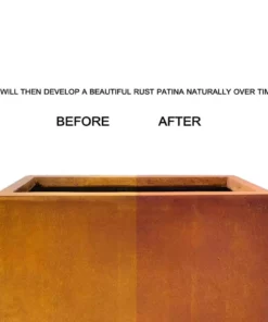 KANTE 16in.H Square Faux Weathering Steel Finish Lightweight Concrete Durable Elegant Planter w/Drainage Hole, Home and Garden 12 KANTE 16in.H Square Faux Weathering Steel Finish Lightweight Concrete Durable Elegant Planter w/Drainage Hole, Home and Garden -Vigoro sales Store faux weathering steel kante plant pots rf0001c c91942 4f 1000