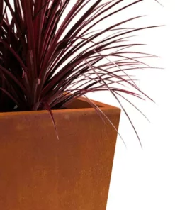 KANTE 24.4 in. H Rectangle Faux Weathering Steel Lightweight Concrete Tapered Tall Planter with Drainage Hole, Outdoor/Indoor -Vigoro sales Store faux weathering steel kante plant pots rf0004c c91942 44 1000