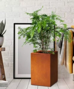 KANTE 16 in. H Faux Weathering Steel Finish Concrete Square, Modern Outdoor/Indoor Lightweight Planter Pot with Drainage Hole 17 KANTE 16 in. H Faux Weathering Steel Finish Concrete Square, Modern Outdoor/Indoor Lightweight Planter Pot with Drainage Hole -Vigoro sales Store faux weathering steel kante plant pots rf0007b c91942 76 1000