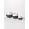 SULLIVANS Black And White Ceramic Pot - Set of 3 -Vigoro sales Store glaze sullivans plant pots cm2971 64 1000