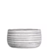 SULLIVANS Gray and White Ceramic Striped Planter