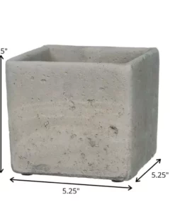 SULLIVANS Gray Cement Square Planter -Vigoro sales Store gray sullivans plant pots cmt1091 1f 1000