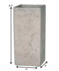 SULLIVANS Gray Cement Square Planter 9 SULLIVANS Gray Cement Square Planter -Vigoro sales Store gray sullivans plant pots cmt1092 1f 1000