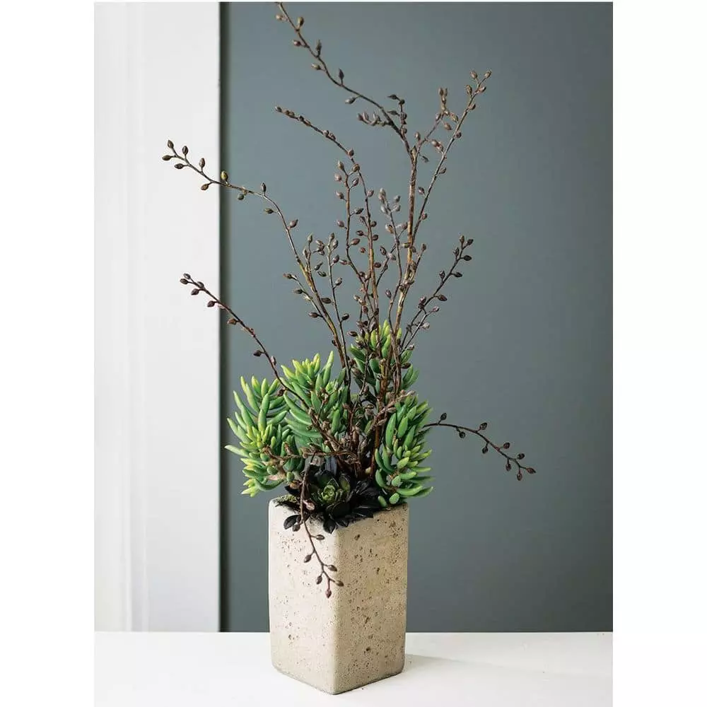 SULLIVANS Gray Cement Square Planter 4 SULLIVANS Gray Cement Square Planter - Image 2