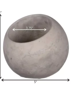 SULLIVANS Gray Cement Ball Planter -Vigoro sales Store gray sullivans plant pots cmt1105 4f 1000