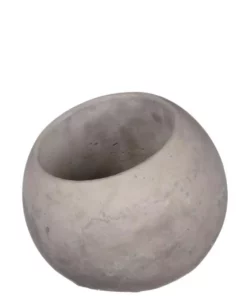 SULLIVANS Gray Cement Ball Planter
