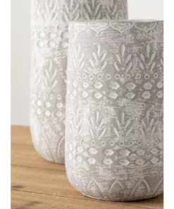 SULLIVANS Gray Cement Pot - Set of 2 -Vigoro sales Store gray sullivans plant pots cmt1189 4f 1000