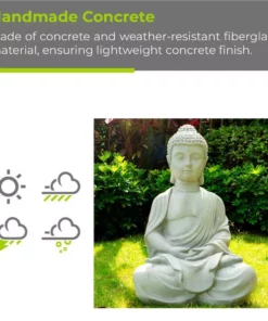 KANTE Lightweight Sitting Meditating Buddha Zen Indoor -Vigoro sales Store kante garden statues r141006 c80021 fa 1000