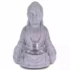 KANTE 6.5 in. H Gray Cement Sitting Buddha Garden Statue Tealight Candle Holder Ornament (2-Pack) -Vigoro sales Store kante garden statues sx20200178 64 1000