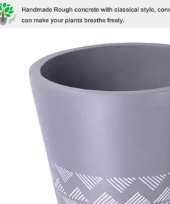 KANTE 17.4 in. Tall Light Gray Lightweight Concrete Classic Outdoor/Indoor Cylindrical Planter with 3 Wooden Legs 10 KANTE 17.4 in. Tall Light Gray Lightweight Concrete Classic Outdoor/Indoor Cylindrical Planter with 3 Wooden Legs -Vigoro sales Store light gray kante plant pots 18h231 ct 4f 1000