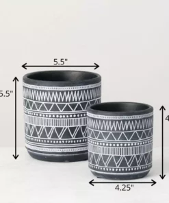 SULLIVANS Multi-Color Ceramic Flower Pots (Set of 2) -Vigoro sales Store multicolor sullivans plant pots cm2911 44 1000