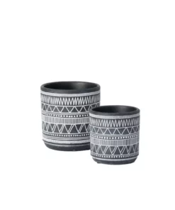 SULLIVANS Multi-Color Ceramic Flower Pots (Set of 2)