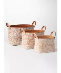 SULLIVANS Multi-Color Metal Speckled Planter (Set of 3) -Vigoro sales Store multicolor sullivans plant pots met1694 1f 1000