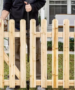 Vigoro 37.1 in. H x 45.35 in. W Cedar Garden Fence Panel -Vigoro sales Store natural cedar wood vigoro garden fencing 860664 31 1000