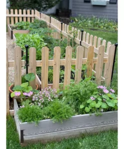 Vigoro 37.1 in. H x 45.35 in. W Cedar Garden Fence Panel -Vigoro sales Store natural cedar wood vigoro garden fencing 860664 44 1000