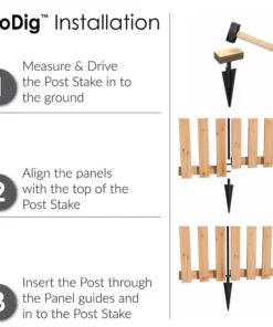 Vigoro 37.1 in. H x 45.35 in. W Cedar Garden Fence Panel -Vigoro sales Store natural cedar wood vigoro garden fencing 860664 a0 1000