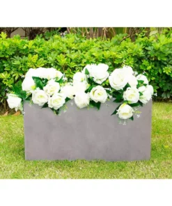 KANTE 31 in. L Rectangular Natural Concrete/Fiberglass Indoor Outdoor Elegant Long Planter -Vigoro sales Store natural concrete kante plant pots osf0104b c80021 c3 1000