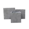 KANTE Set of 3 Lightweight Modern Square Outdoor Planters, 16 in., 12 in. and 10 in. Tall, Natural Concrete -Vigoro sales Store natural concrete kante plant pots rf0001abcc80021 64 1000