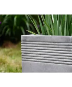KANTE Small 15 in. Tall Natural Lightweight Concrete Modern Square Outdoor Planter -Vigoro sales Store natural concrete kante plant pots rf0128b c80021 44 1000