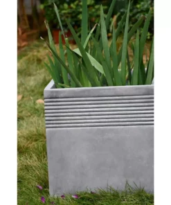KANTE Small 15 in. Tall Natural Lightweight Concrete Modern Square Outdoor Planter -Vigoro sales Store natural concrete kante plant pots rf0128b c80021 77 1000