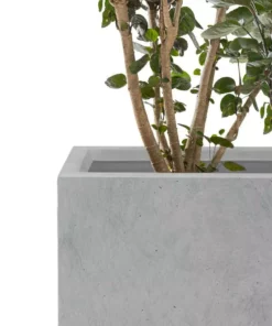KANTE 6.89"W x 19.49"L x 15.94"H Rectangular Natural Finish Lightweight Concrete and Fiberglass Long Planter w/ Drainage Hole -Vigoro sales Store natural concrete kante plant pots rf0260a c80021 1f 1000
