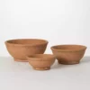 SULLIVANS Adobe Cement Dish Planter - Set of 3 -Vigoro sales Store orange sullivans plant pots cmt1218 64 1000