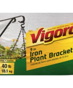 Vigoro 9.81 in. x 0.625 in. x 4.5 in. Black Iron Plant Bracket 13 Vigoro 9.81 in. x 0.625 in. x 4.5 in. Black Iron Plant Bracket -Vigoro sales Store powder coating vigoro plant hangers 570591 1d 1000