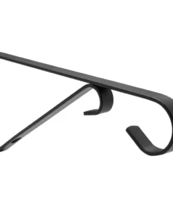 Vigoro 9.81 in. x 0.625 in. x 4.5 in. Black Iron Plant Bracket