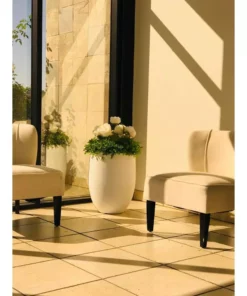 KANTE 21.7 in. H Round Pure White Concrete Indoor Outdoor Modern Tall Planter -Vigoro sales Store pure white kante plant pots osc0066a c80011 fa 1000