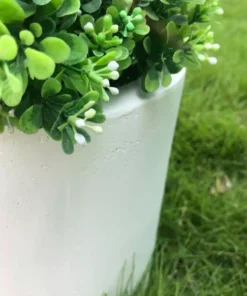 KANTE 15.8 in. W Round Pure White Concrete/Fiberglass Indoor Outdoor Modern Seamless Planter -Vigoro sales Store pure white kante plant pots osc0119c c80011 4f 1000