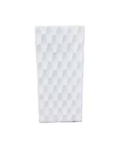 KANTE 23.6 in. H Square Pure White Concrete/Fiberglass Indoor Outdoor Elegant Retro Tall Planter -Vigoro sales Store pure white kante plant pots osf0202b c80011 fa 1000