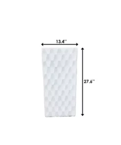 KANTE 27.6 in. H Square Pure White Concrete/Fiberglass Indoor Outdoor Elegant Retro Tall Planter -Vigoro sales Store pure white kante plant pots osf0202c c80011 76 1000