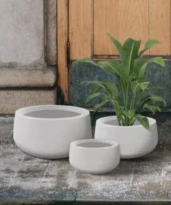 KANTE 19.6 in., 15.7 in. & 11.8 in. W Round Pure White Concrete Elegant Planters Set of 3, Outdoor Indoor w/Drainage Holes 15 KANTE 19.6 in., 15.7 in. & 11.8 in. W Round Pure White Concrete Elegant Planters Set of 3, Outdoor Indoor w/Drainage Holes -Vigoro sales Store pure white kante plant pots rc0051abc c80011 44 1000