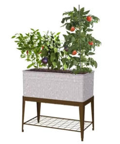 Vigoro Vintage Steel Stand Up Garden Planter with Stand -Vigoro sales Store rust and galvanized vigoro elevated garden beds 82231hd 4f 1000