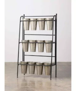 SULLIVANS Metal 12 Vase Floral Display